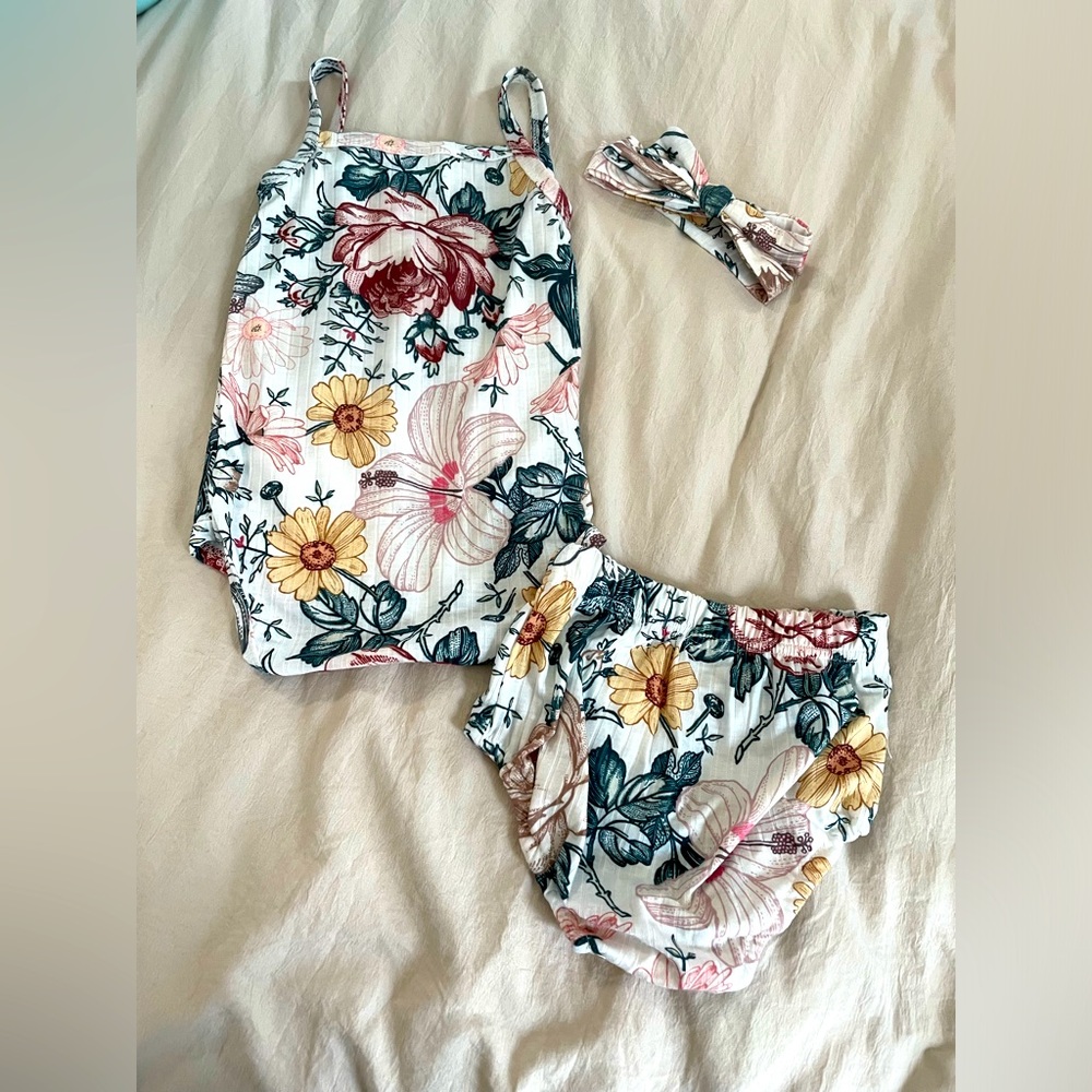 Boutique Romper with Bum Cover & Bow